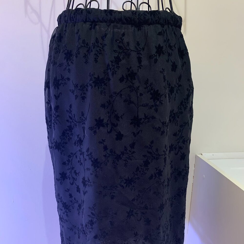Flocking Skirt -Elastic Waist